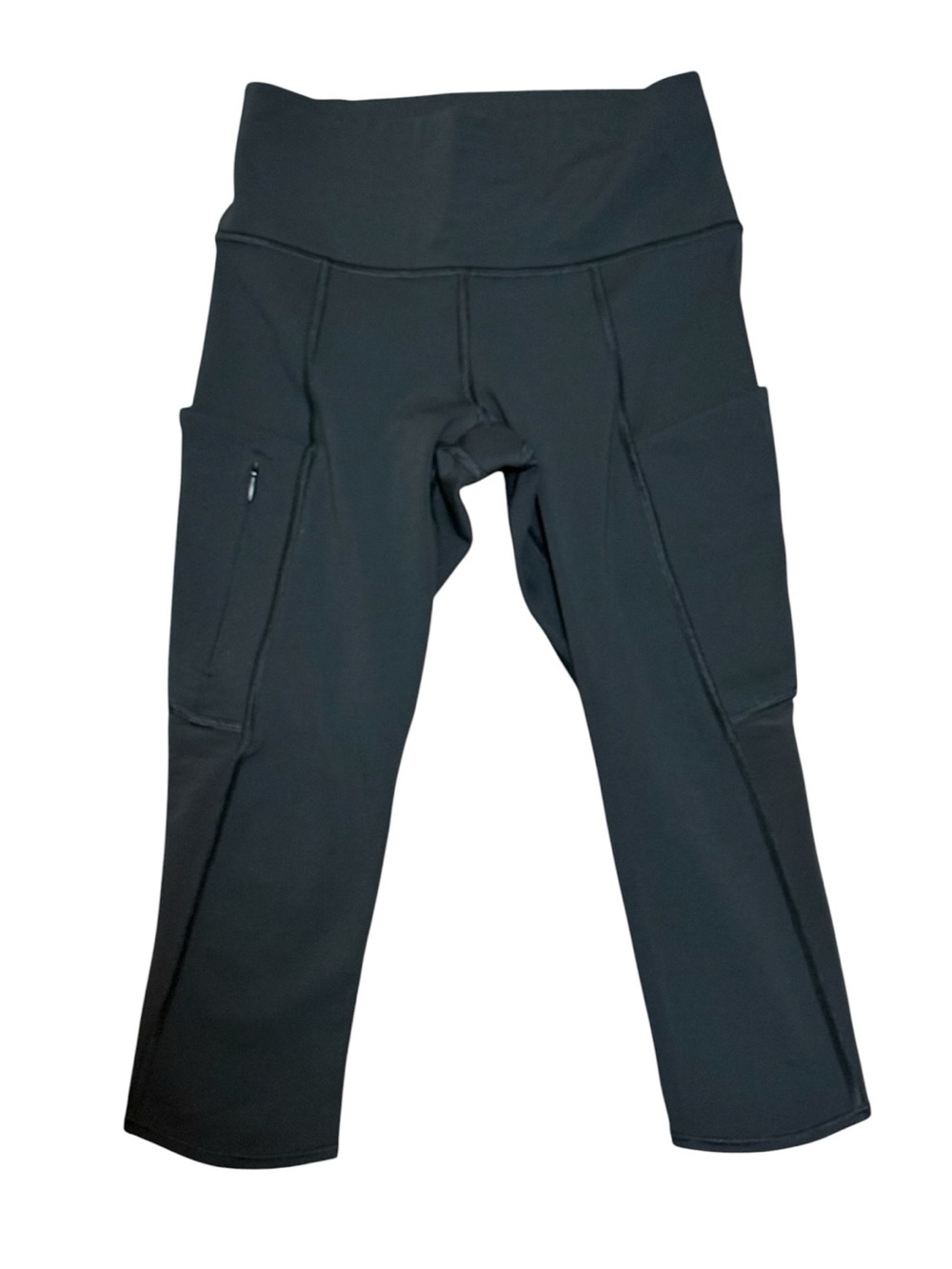 Athleta All In Crop Tights Black Mesh Capri XXS